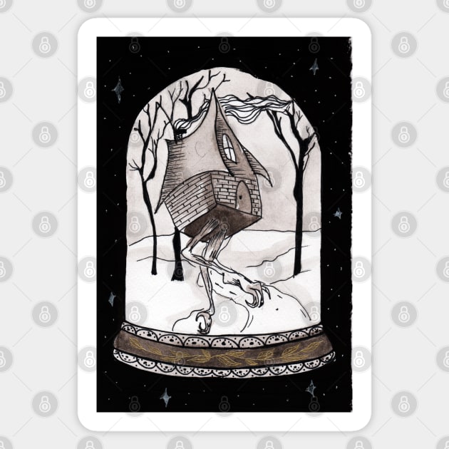 Baba YAga's cabin Sticker by OrHell